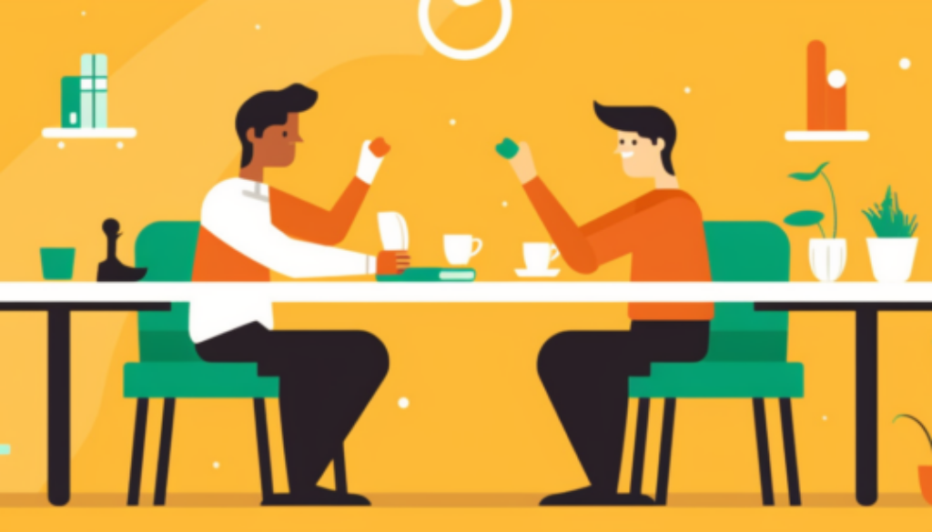 gespraech mit kaffee